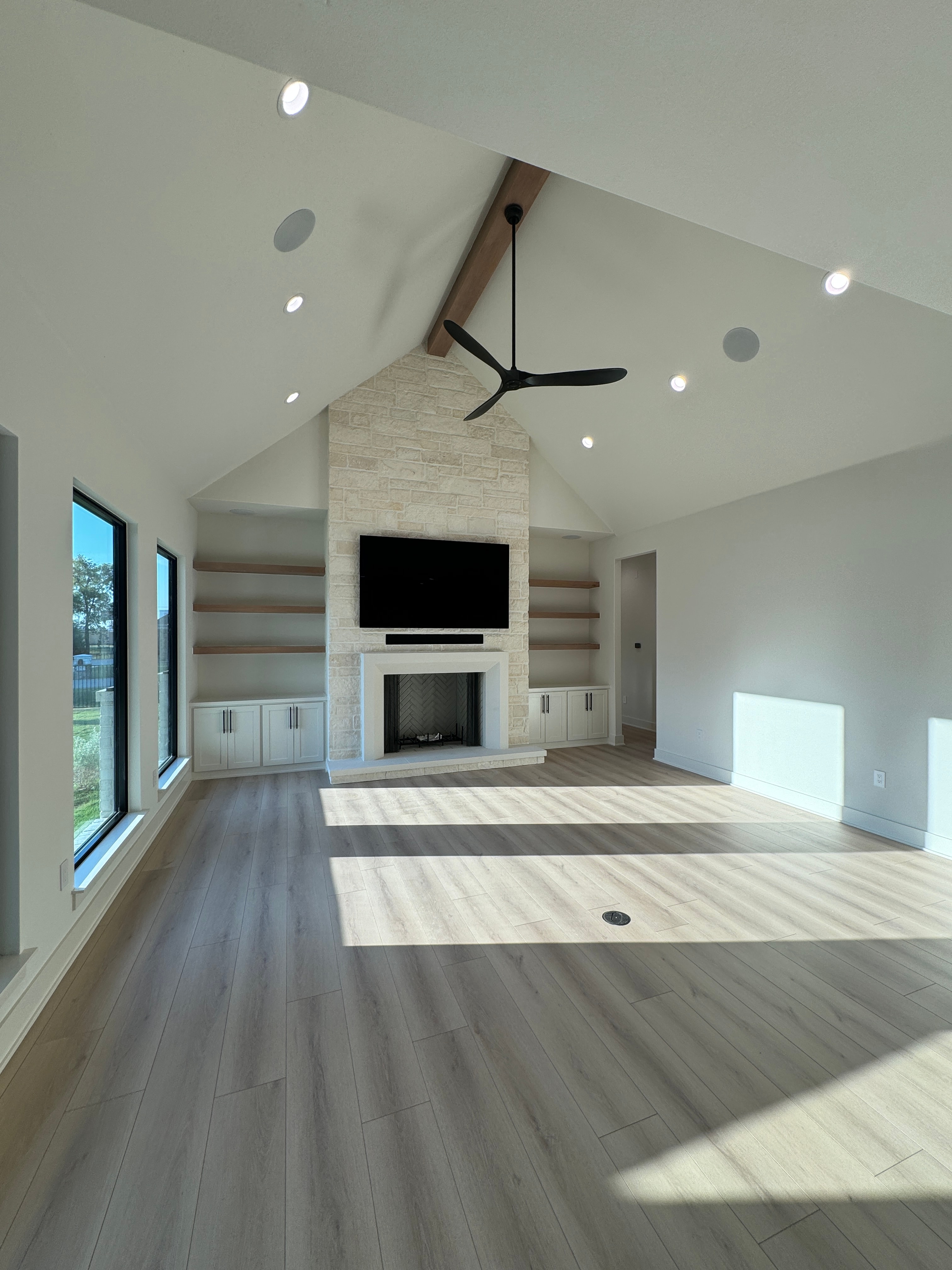 Custom home with architectural details